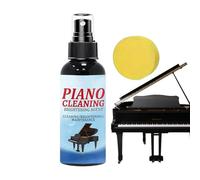 Pruojhw Pulitore per tasti del pianoforte, spray per la pulizia dei tasti del pianoforte, spray liquido da 100 ml, per la rimozione delle macchie e contro le impronte digitali, per tastiere per