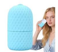 Pruojhw Rullo di ghiaccio rinfrescante per gli occhi, modello rinfrescante in silicone, impugnatura ergonomica strumento di cura del viso portatile per viaggi, casa, scuola e viaggi