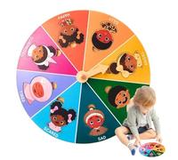 Pruojhw Ruota Emozioni Per Bambini - Giocattolo Educativo In Legno | Giocattoli Per La Ruota Emozione,Per Calmare E Per La Decorazione Di Classi Uffici E Scuole Per Bambini