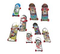 Pruojhw Set di 10 giocattoli da skateboard per dita, eleganti skateboard per bambini, skateboard, starter kit per dita per sport, feste, favori, novità giocattolo, regalo