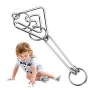 Pruojhw Set di puzzle in metallo | Gioco di disinnesto del test del QI di 8 Iron V Unlock Interlock Game - Gioco di blocco di sblocco del ferro portatile, giocattoli educativi Puzzle