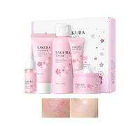 Pruojhw Set per la cura del viso da donna, 5 pezzi, crema naturale, set per la cura del viso, come regalo per mamma e fidanzata, per la casa e in viaggio