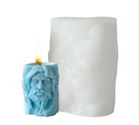Pruojhw Stampi in cera per la produzione di candele | 3D Gesù e Maria facile sformatura in silicone | Stampi flessibili per la produzione di sapone - Per la decorazione della casa, gesso, sapone
