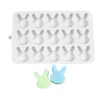 Pruojhw Stampo in silicone con coniglio pasquale, per cottura e pasticceria, per pasqua, gelatina, biscotti, fondente, cioccolato, artigianato in resina, cibo fai da te, blocco di ghiaccio