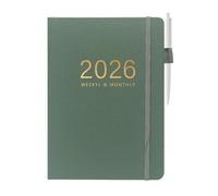 Pruojhw Taccuino A5-2026 Agenda 144 Fogli | Taccuino Rigido A5 Con Calendario Per Uso Quotidiano Studio Lavoro Business Casa Laurea Riunione Viaggio Scuola E Università