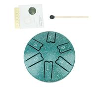 Pruojhw Tamburo in acciaio per bambini, per esterni | Ethereal Drum, A-Key Tank Drum 6 Note 3 pollici, strumento tamburo in acciaio con battente, favorisce il sonno e il relax