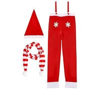 Pruojhw Tuta con scheletro natalizio, scene con cappello e sciarpa, tuta per 3,66 metri, scheletro gigante, per terrazza, giardino, cortile, passerella, prato, balcone, riunione familiare