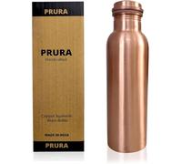 PRURA Borraccia in rame con taglio a diamante, a prova di perdite, contenitore in rame ayurvedico per sport, palestra, attività all'aperto, yoga
