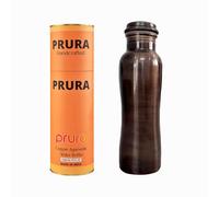 PRURA Borraccia in rame con taglio a diamante, a prova di perdite, contenitore in rame ayurvedico per sport, palestra, attività all'aperto, yoga