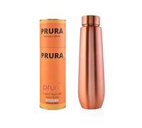 PRURA - Bottiglia dell'acqua in rame puro ayurvedico, a prova di perdite