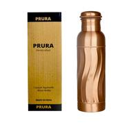 PRURA - Bottiglia per acqua in rame, a prova di perdite, in puro rame ayurvedico 900ml/30oz Design 15