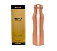 PRURA - Bottiglia per acqua in rame, a prova di perdite, in puro rame ayurvedico 900ml/30oz Design 3