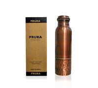 PRURA - Bottiglia per acqua in rame, a prova di perdite, in puro rame ayurvedico 900ml/30oz Design 4
