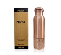 PRURA - Bottiglia per acqua in rame, a prova di perdite, in puro rame ayurvedico 900ml/30oz Design 5