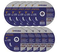 PRVEW Confezione da 10 ruote da taglio in ossido di alluminio da 17,8 cm, 17,8 x 0,3 x 1,8 cm, "argento", compatibili con smerigliatrice angolare, ideali per acciaio al carbonio, acciaio inossidabile