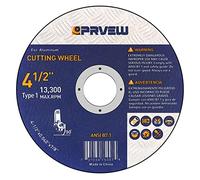PRVEW Ruote da taglio da 4 1/2 pollici per alluminio e altri metalli morbidi, disco da taglio in alluminio da 4 1/2 "x0,04" x 7/8" (confezione da 50), ruota da taglio aggressiva per metallo e acciaio