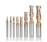 PRXFRWOW 1 pz/8 pz Nano Coat Flat Nose End Mill CNC Router Bits 1-12mm Two Flutes Carbide End Mill TiCN Coated Flat End Mill Bit CNC Machine Fresatura Bit