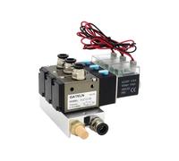 PRXFRWOW 3V210-08-NO Elettrovalvola normalmente Aperta Blocco Stazione con silenziatore Accessori Base Collettore DC 12v 24v AC 110v 220v 3 Porte(AC220V 10mm Fittings)