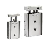 PRXFRWOW Cilindro Pneumatico a Doppio Effetto CXSM10mm, Corsa 10/20/30/40/50/60/70/75/100/125/150, Ricambio for Stelo Doppio, 1 Pezzo(Stroke 10mm)