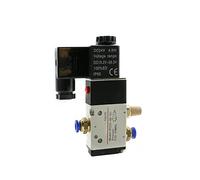 PRXFRWOW Elettrovalvola pneumatica 3V210-08 DC12V DC24V AC110V AC220V 3 Vie 2 Posizione Valvola di Controllo Direzionale dell'Aria Valvola Magnetica del Gas 1 Pz(3V210-08-w 8mm,DC 12V)