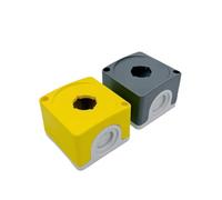 PRXFRWOW Scatola Pulsanti in plastica Scatola Pulsanti di Arresto di Emergenza CEPY1-0 Giallo 1 Foro Compatto Singolo Foro Una Scatola Grigio(Emergency Stop Button Cover CA1-8053)