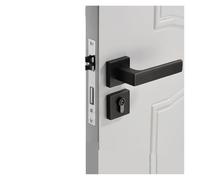 PRXFRWOW Serratura for Porta da Camera da Letto Americana Maniglia for Porta Interna Nera Serratura for Porta silenziosa for la casa Serratura for Porta in Legno Magnetica Divisa(Black And Red)