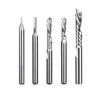 PRXFRWOW Set da 50 Pezzi di frese for Alluminio a O-Flute da 3,175/4/5/6/8 mm, Fresa a Spirale a Taglio Verso Il Basso, Fresa CNC, Fresa in carburo di tungsteno(3.175x17 50PCS)