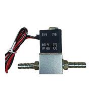 PRXFRWOW Valvola del compressore 1/4" Normalmente Chiusa Pneumatica Alluminio 12V 24V 110V 220V Tensione for Aria Acqua Olio Tubo da 8mm(AC 220V 10mm)