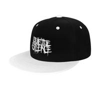 PRyLqKS Suicide Music Silence Trucker Cappelli Due Toni Flat Brim Cappello Regolabile Snapback Cap Trendy Stampa Baseball Cap Bianco, Come nella foto, Taglia unica