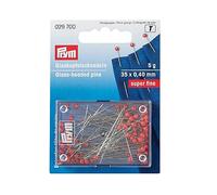 Prym Spilli con testa in vetro 0,40 x 35 mm Lega di acciaio Rosso Taglia unica