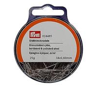 Prym Spilli Acciaio temperato No. 8 EF Argento 0,60 x 34 mm, Lega, Taglia Unica