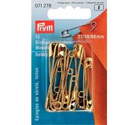 Prym Safety Pins, Ottone, Gold, 27/38/50mm