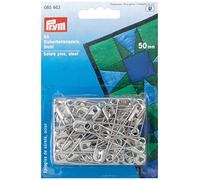 Prym Spille di Sicurezza con Spirale Acciaio No. 3 Argento, Lega, Silver, 50 mm, silberfarbig, 50 Stück, KTE