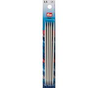 Prym-15 cm x 3,50 mm con Doppia Punta e Guanto, Ferri da Maglia, Set da 5, in Alluminio, Colore: Grigio Perla