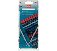 Prym 211275 - Ferri circolari per lavorare a maglia, in alluminio, 40 cm, 4,50 mm, colore: Grigio