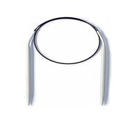 Prym 211276 - Ferri circolari per lavorare a maglia, in alluminio, 50 cm, 4,50 mm, colore: Grigio