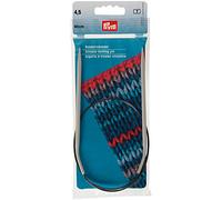 Prym 211277 - Ferri da maglia circolari in alluminio, 60 cm, 4,50 mm, grigio, marrone chiaro