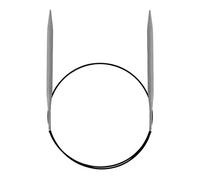 Prym 211389 - Ferri circolari per lavorare a maglia, in alluminio, 100 cm, 7 mm, colore: Grigio