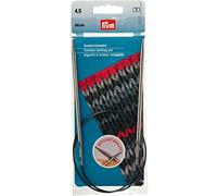 Prym 212152 - Ferri circolari MS 60 cm, 4,50 mm, in ottone, 4,5 mm, colore: Argento