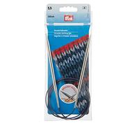 Prym 212176 - Ferri circolari per lavorare a maglia, in ottone, diametro 5,5 mm, lunghezza 100 cm, colore: Argento