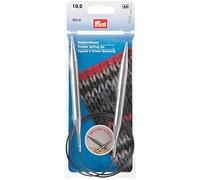 Prym 212234 - Ferri circolari per lavorare a maglia, in ottone, 80 cm, 10 mm, colore: Argento