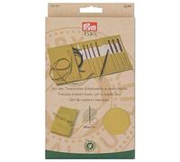 Prym 223811 - Set di uncinetti tunisini, colore: senape naturale, 3,5-8