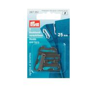 Prym - 267251 cuce Gonna/Pantaloni Nero 25 mm-2- Acciaio Inossidabile 2 x 1 x 1 cm