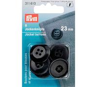 Prym 311610 - Bottoni per giacca, 23 mm, colore: Nero