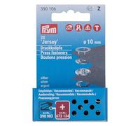 Prym Bottoni automatici Rotondi in jersey Ø 10 mm Argento 20 pezzi
