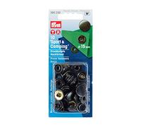 Prym Chiusure a pressione 390230 Ricambi Bronzo non cucite 15 mm ossidato nero