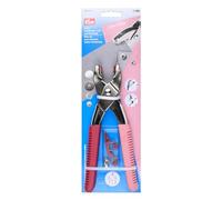 Prym 390914 Vario pinza bacca - Per bottoni a pressione, occhielli, rivetti e bottoni jeans - Include utensili per foratura, impugnatura ergonomica, accessori per cucito versatili