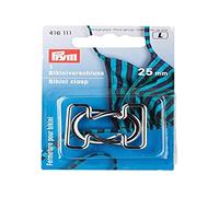 Prym 416111 Chiusura Bikini e Cintura Met 25 Mm Argento And Belt Clasp, Metallo, Silver, One Size