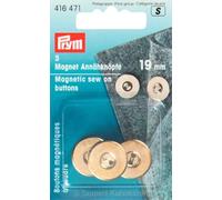 Prym 416471 - Bottoni magnetici, 19 mm, colore: oro