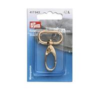 Prym Karabinerhaken 25 x 45 mm New Gold Moschettone, Lega di Zinco